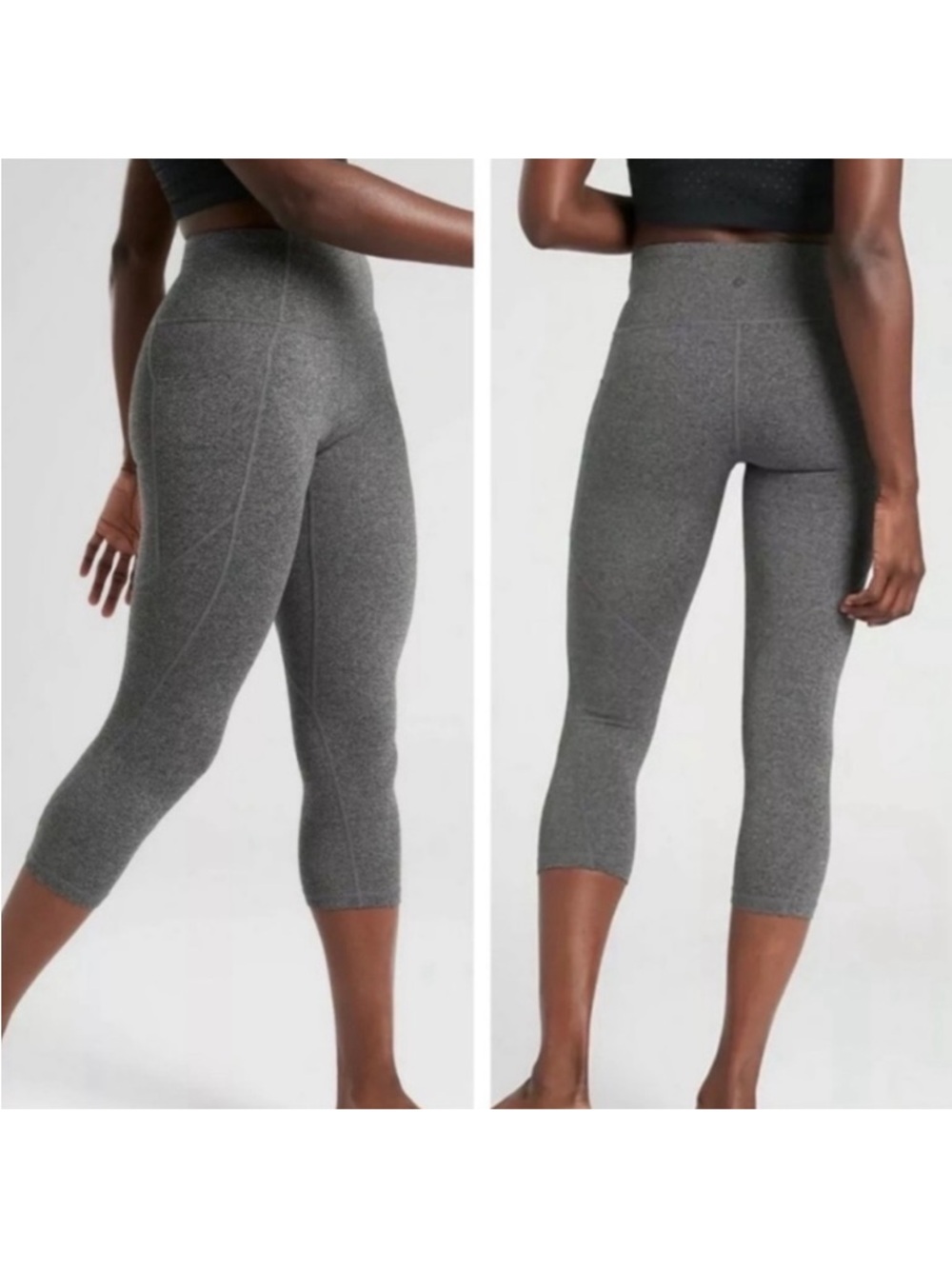 Athleta Salutation Stash Pocket Capri Legging Gray XS